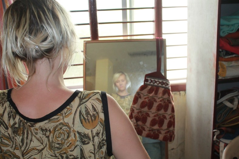 Trying on my Dress at Sabala