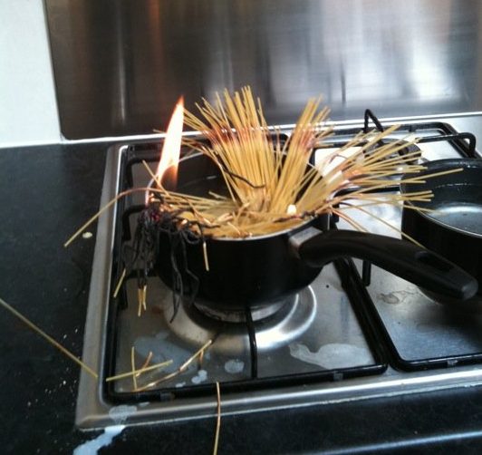 Setting Pasta On Fire While At University